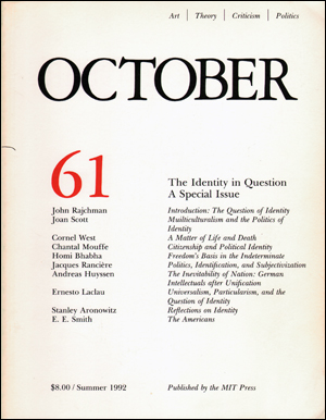Seller image for October, No. 61 (Summer 1992) The Identity in Question : A Special Issue for sale by Specific Object / David Platzker