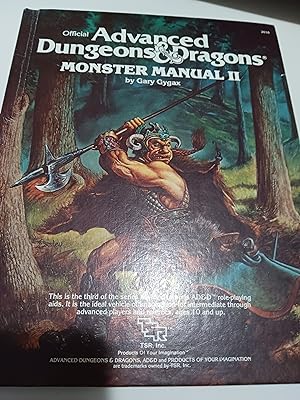 Image du vendeur pour monster's manual II (advanced Dungeons and Dragons) mis en vente par Fantastic Book Discoveries