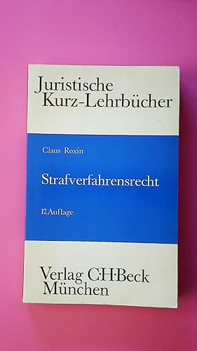 STRAFVERFAHRENSRECHT. e. Studienbuch