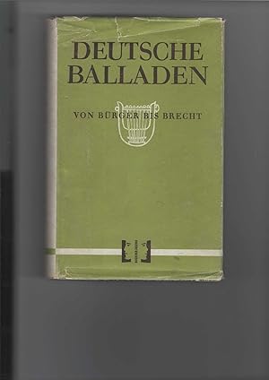 Deutsche Balladen von Bürger bis Brecht. "Buch der Jugend". Herausgegeben von Karl Heinz Berger u...