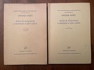 Image du vendeur pour Dictes de Wittgenstein  Waismann et Pour Schlick mis en vente par Librairie des Possibles