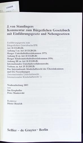 Seller image for Kommentar zum Brgerlichen Gesetzbuch mit Einfhrungsgesetz und Nebengesetzen. for sale by Antiquariat Bookfarm