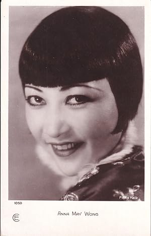 Original postcard photograph of actress Anna May Wong, circa 1940s