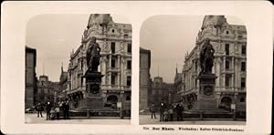 Stereo Foto Wiesbaden in Hessen, Kaiser Friedrich Denkmal - NPG Der Rhein 25a