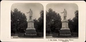 Stereo Foto Wiesbaden in Hessen, Denkmal Kaiser Wilhelm II - NPG Der Rhein