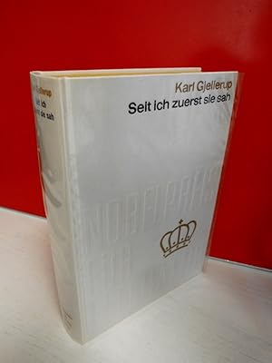 Image du vendeur pour Seit ich zuerst sie sah . Von Karl Gjellerup . Aus der Sammlung : Nobelpreis fr Literatur 1917 , Band 17 . Einband aus echter, schwerer, weier Tafelseide mit echter Gold-Blindprgung . ( Coron-Verlag ) mis en vente par Gabis Bcherlager