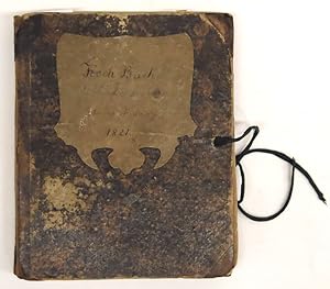"Koch Buch Johanna Pr. 1821" (Deckelschild). Deutsche Handschrift auf Papier.