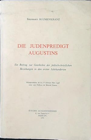 Image du vendeur pour Die Judenpredigt Augustins mis en vente par Miliardi di Parole