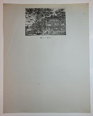 Briefpapier. Bezeichnet "Tivoli in Lübeck". Lithogr. Ansicht. Doppelter Briefbogen (4 Seiten, je ...