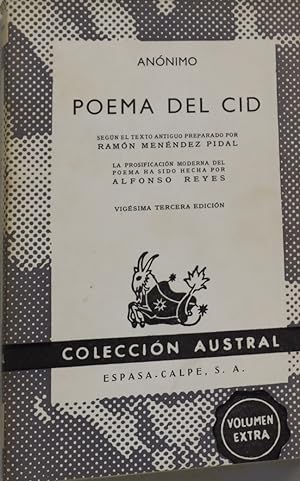 Imagen del vendedor de Poema del Cid a la venta por Librera Alonso Quijano
