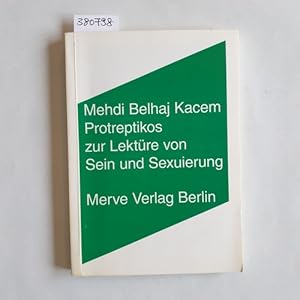 Bild des Verkufers fr Protreptikos zur Lektre von Sein und Sexuierung zum Verkauf von Gebrauchtbcherlogistik  H.J. Lauterbach