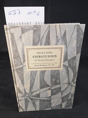 Bild des Verkufers fr Tierstudien: 36 Handzeichnungen. Insel-Bcherei Nr. 567 [1]. 52.-79. Tausend. zum Verkauf von ANTIQUARIAT Franke BRUDDENBOOKS