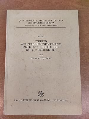 Studien zur Personengeschichte des Deutschen Ordens im 13. Jahrhundert