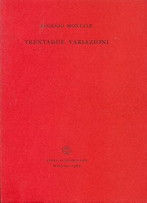 Immagine del venditore per Trentadue variazioni venduto da Studio Bibliografico Marini