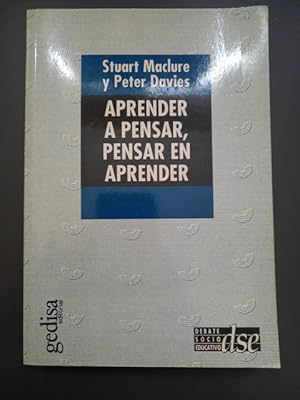 Imagen del vendedor de Aprender a pensar, pensar en aprender.- Maclure, Stuart; Davies, Peter. a la venta por MUNDUS LIBRI- ANA FORTES