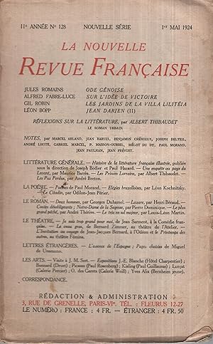 Imagen del vendedor de La Nouvelle Revue Franaise Mai 1924 N 128 a la venta por Librairie Lalibela