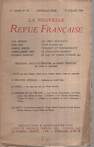 Seller image for La Nouvelle Revue Franaise Juillet 1924 N 130 for sale by Librairie Lalibela