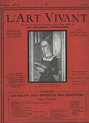 Seller image for L'Art vivant; arts dcoratifs et appliqus; peinture; le livre; sculpture; les arts de la femme. Revue bi-mensuelle des amateurs et des artistes; 1ere anne, N 59, 1 juin 1927 for sale by Librairie Lalibela