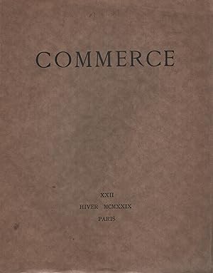 Bild des Verkufers fr Commerce, n XXII, hiver 1929 (Exemplaire sur Alfa) zum Verkauf von Librairie Lalibela