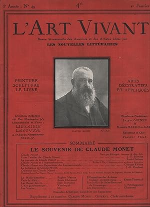 Imagen del vendedor de L'Art vivant; arts dcoratifs et appliqus; peinture; le livre; sculpture; les arts de la femme. Revue bi-mensuelle des amateurs et des artistes; 1ere anne, N 49, 1 janvier 1927 a la venta por Librairie Lalibela