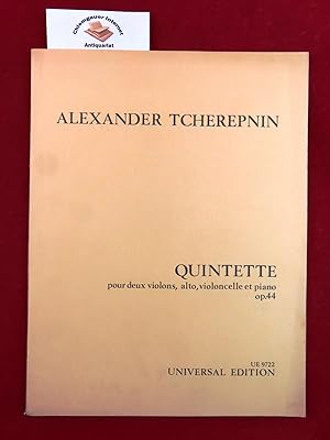 Seller image for Quintette pour deux Violons, Alto, Violoncelle et Piano, Op. 44. 40, 12, 11, 11, 11 S. Rcken ausgebessert. Nr. 9722. for sale by Chiemgauer Internet Antiquariat GbR