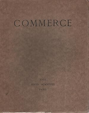 Seller image for Commerce, n XVIII, hiver 1928 (Exemplaire sur Alfa) for sale by Librairie Lalibela