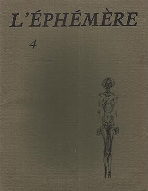 Bild des Verkufers fr L'phmre, n 4, septembre 1967 zum Verkauf von Librairie Lalibela
