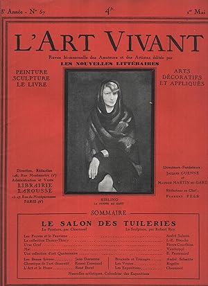 Bild des Verkufers fr L'Art vivant; peinture; sculpture; le livre; arts dcoratifs et appliqus. Revue bi-mensuelle des amateurs et des artistes; 3eme anne, N 57 1 mai 1927 zum Verkauf von Librairie Lalibela