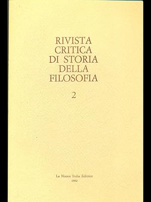 Seller image for Rivista critica di storia della filosofia - 2-1982 for sale by Librodifaccia