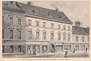 * 2. Juli 1714, Komponist. Glucks Sterbehaus in der Wiedner Hauptstraße 32 zu Wien. Schöne äußere...