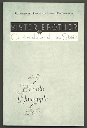 Bild des Verkufers fr Sister Brother: Gertrude and Leo Stein zum Verkauf von Between the Covers-Rare Books, Inc. ABAA