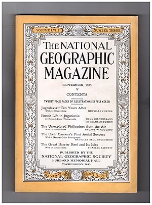 National Geographic Magazine - September, 1930. Jugoslavia (Yugoslavia) Ten Years After/ Rustic L...