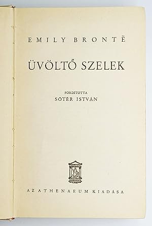 Seller image for vlt szelek [Wuthering Heights] (First Hungarian edition) for sale by Abauj Antique Bookshop