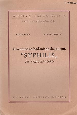 Immagine del venditore per Minerva Farmaceutica - Anno III - N 11-12 (Novembre-Dicembre) 1954 - Una edizione bodoniana del poema "Syphilis" del Fracastoro. venduto da LIBRAIRIE PIMLICO