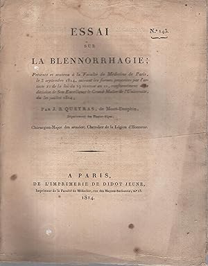 Seller image for Essai sur la blennorrhagie for sale by LIBRAIRIE PIMLICO