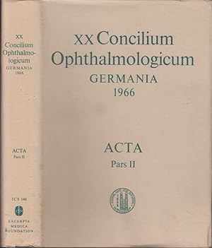 Seller image for XX concilium ophthalmologicum Germania, 1966 : Acta for sale by LIBRAIRIE PIMLICO