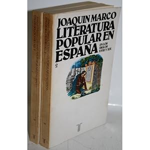 Imagen del vendedor de LITERATURA POPULAR EN ESPAA EN LOS SIGLOS XVIII Y XIX. 2 TOMOS a la venta por Librera Salamb