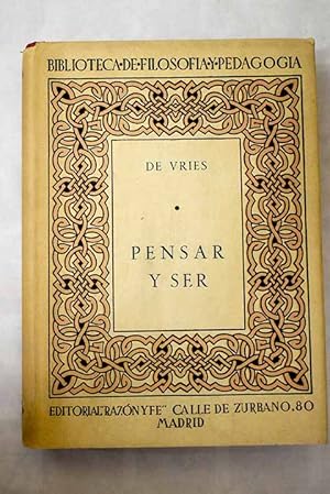 Seller image for Pensar y ser for sale by Alcan Libros