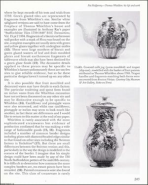 Immagine del venditore per Thomas Whieldon : his life & work. An original article from the English Ceramic Circle, 1997. venduto da Cosmo Books