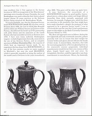 Image du vendeur pour Rockingham and Rockingham-Type Brown-Glazed Earthenwares. An original article from the English Ceramic Circle, 1993. mis en vente par Cosmo Books