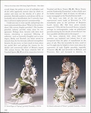 Image du vendeur pour What we do not know about 18th Century English Porcelain. An original article from the English Ceramic Circle, 2006. mis en vente par Cosmo Books