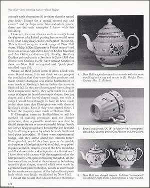 Bild des Verkufers fr New Hall Pottery : Some interesting nuances. An original article from the English Ceramic Circle, 1991. zum Verkauf von Cosmo Books