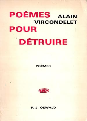 Seller image for Pomes pour dtruire, prface de Marguerite Duras - COPY SIGNED for sale by Librairie Lalibela