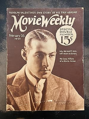 Movie Weekly Magazine: February 23, 1924 Rudolph Valentino (Special Double Number) (Vol. IV, No. 3)