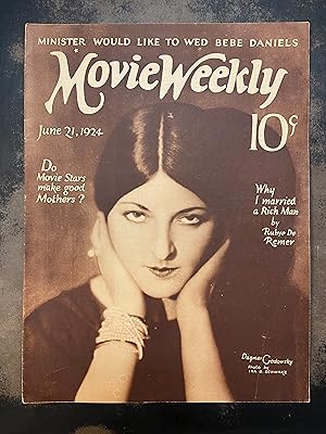 Movie Weekly Magazine: June 21, 1924 Dagmar Godowsky (Vol. IV, No. 20)