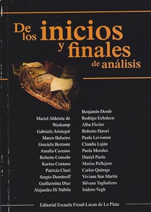 Bild des Verkufers fr De Los Inicios Y Finales De Analisis, De Isidoro Vegh. Editorial Cascada De Letras, Tapa Blanda En Espa ol, 2023 zum Verkauf von Libros del Mundo