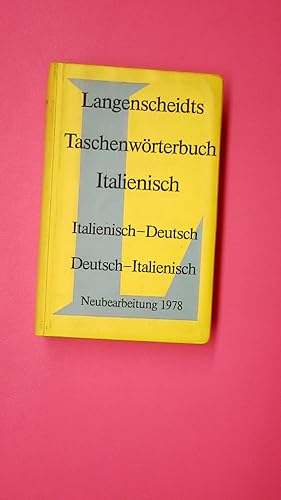 Imagen del vendedor de LANGENSCHEIDTS TASCHENWRTERBUCH ITALIENISCH. italienisch-deutsch, deutsch-italienisch a la venta por Butterfly Books GmbH & Co. KG