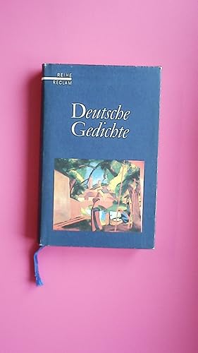 Bild des Verkufers fr DEUTSCHE GEDICHTE. eine Anthologie zum Verkauf von Butterfly Books GmbH & Co. KG