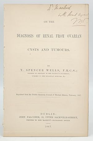 Image du vendeur pour On the Diagnosis of Renal from Ovarian Cysts and Tumours mis en vente par Besleys Books  PBFA