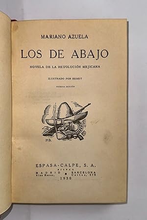 Imagen del vendedor de Los de Abajo Novela de la Revolucion Mejicana a la venta por Librera Urbe